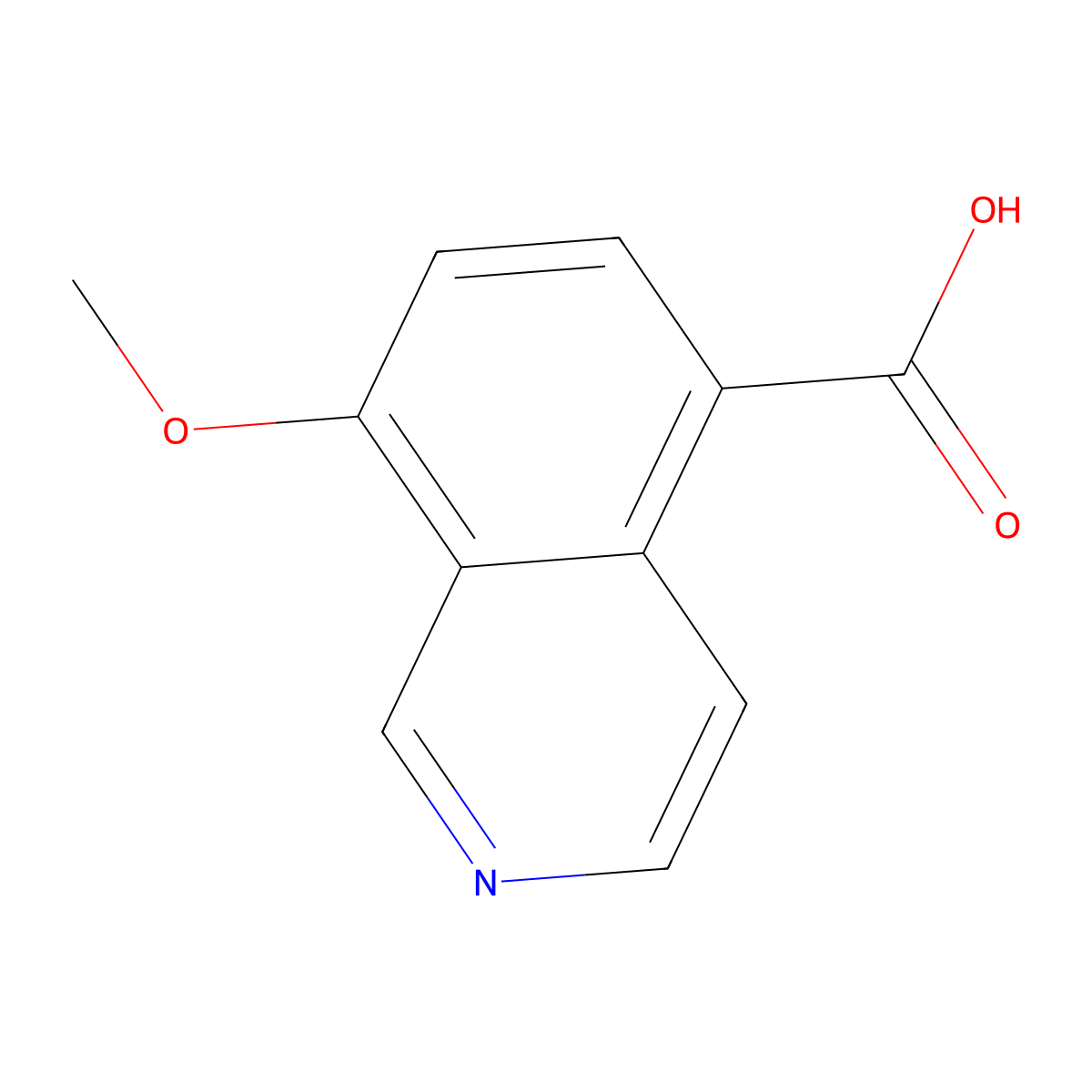 8-Methoxyisoquinoline-5-carboxylic acid molecular structure, CAS 1516652-25-7