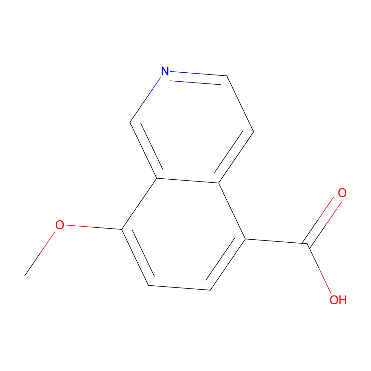 8-Methoxyisoquinoline-5-carboxylic acid molecular structure, CAS 1516652-25-7