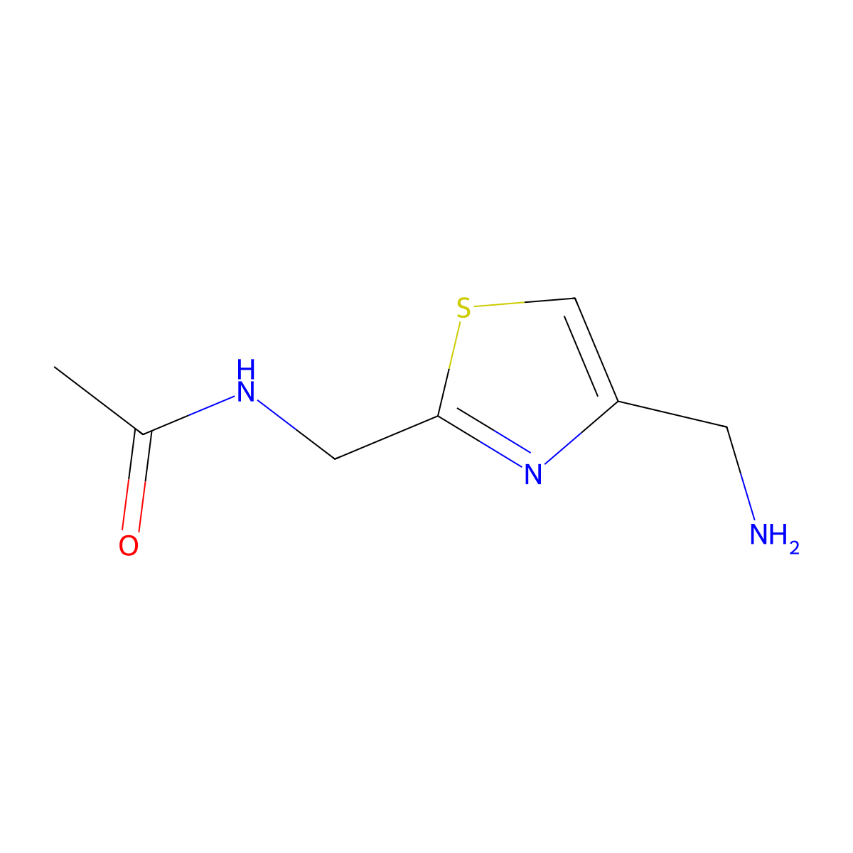 N-([4-(Aminomethyl)-1,3-thiazol-2-YL]methyl)acetamide molecular structure, CAS 1516659-86-1