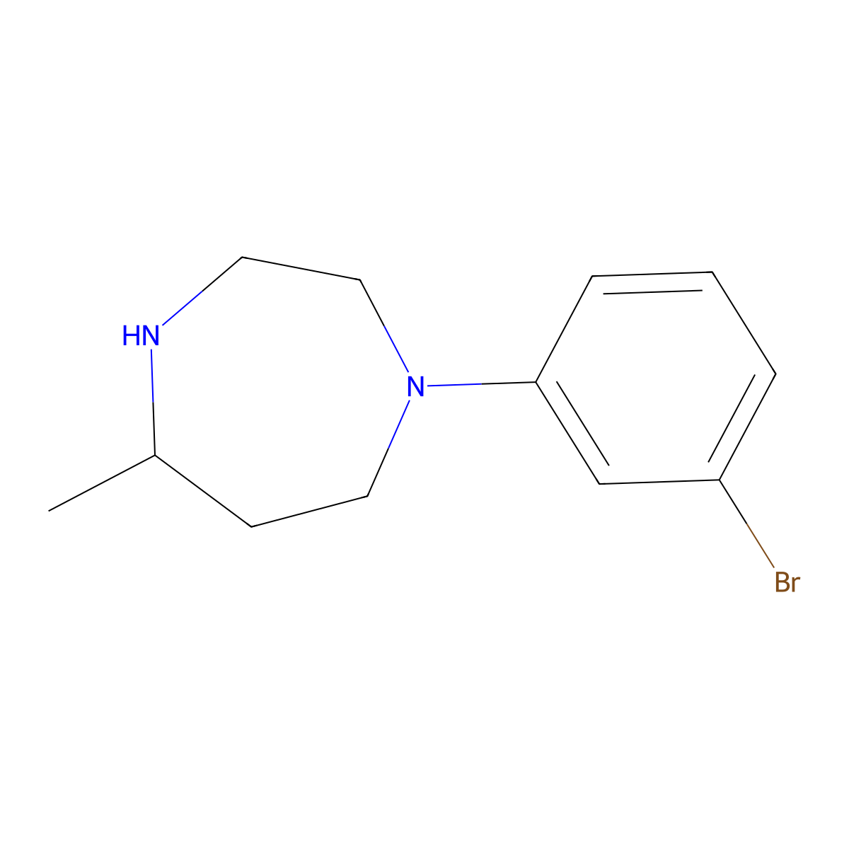 1-(3-Bromophenyl)-5-methyl-1,4-diazepane molecular structure, CAS 1516661-72-5