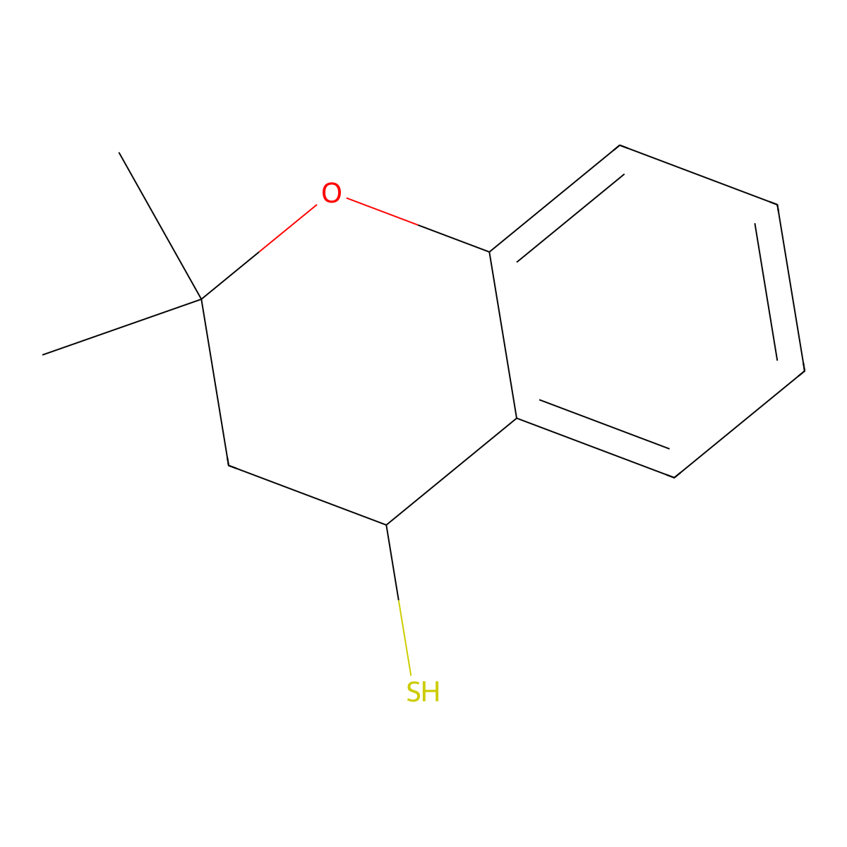 2,2-dimethyl-3,4-dihydro-2H-1-benzopyran-4-thiol molecular structure, CAS 1516671-46-7