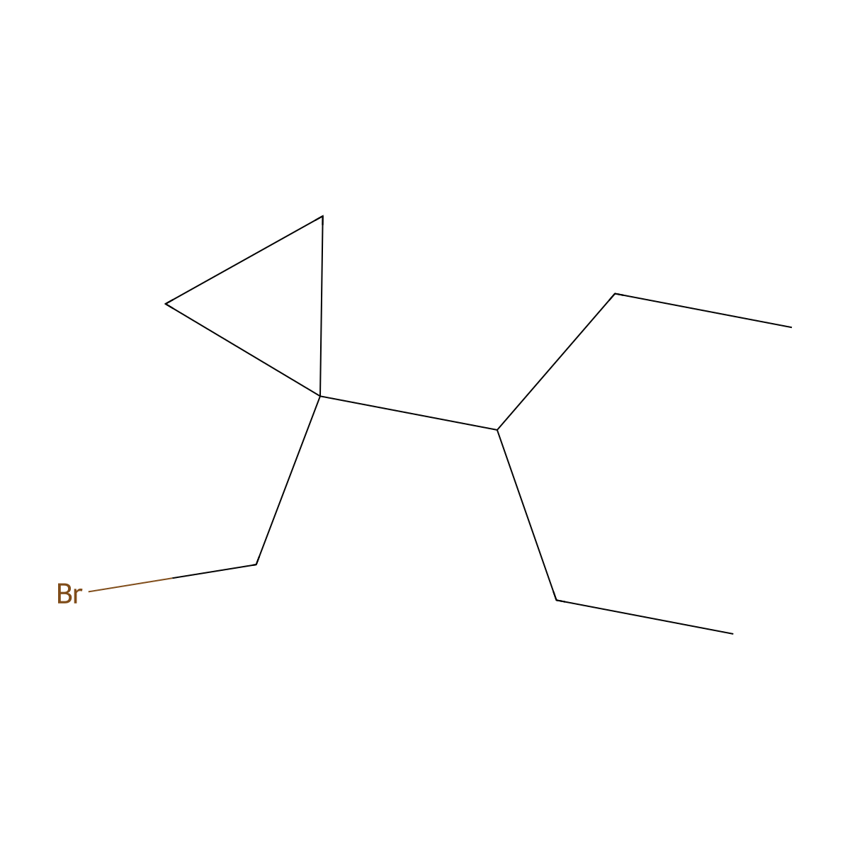 1-(Bromomethyl)-1-(pentan-3-YL)cyclopropane molecular structure, CAS 1516679-63-2