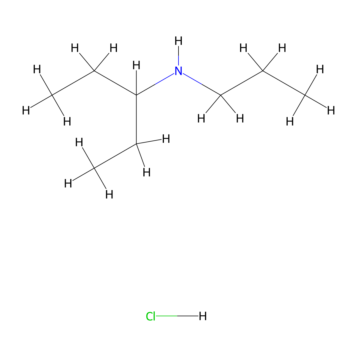 N-Propyl-3-pentanamine hydrochloride molecular structure, CAS 151668-09-6
