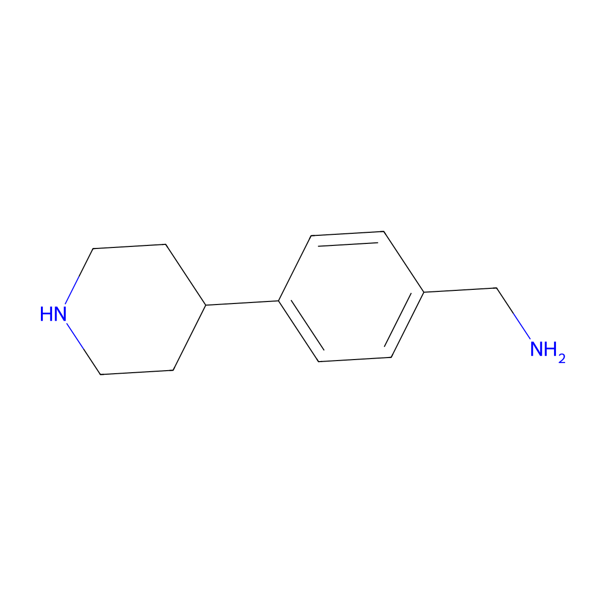 (4-(Piperidin-4-yl)phenyl)methanamine molecular structure, CAS 1516680-23-1