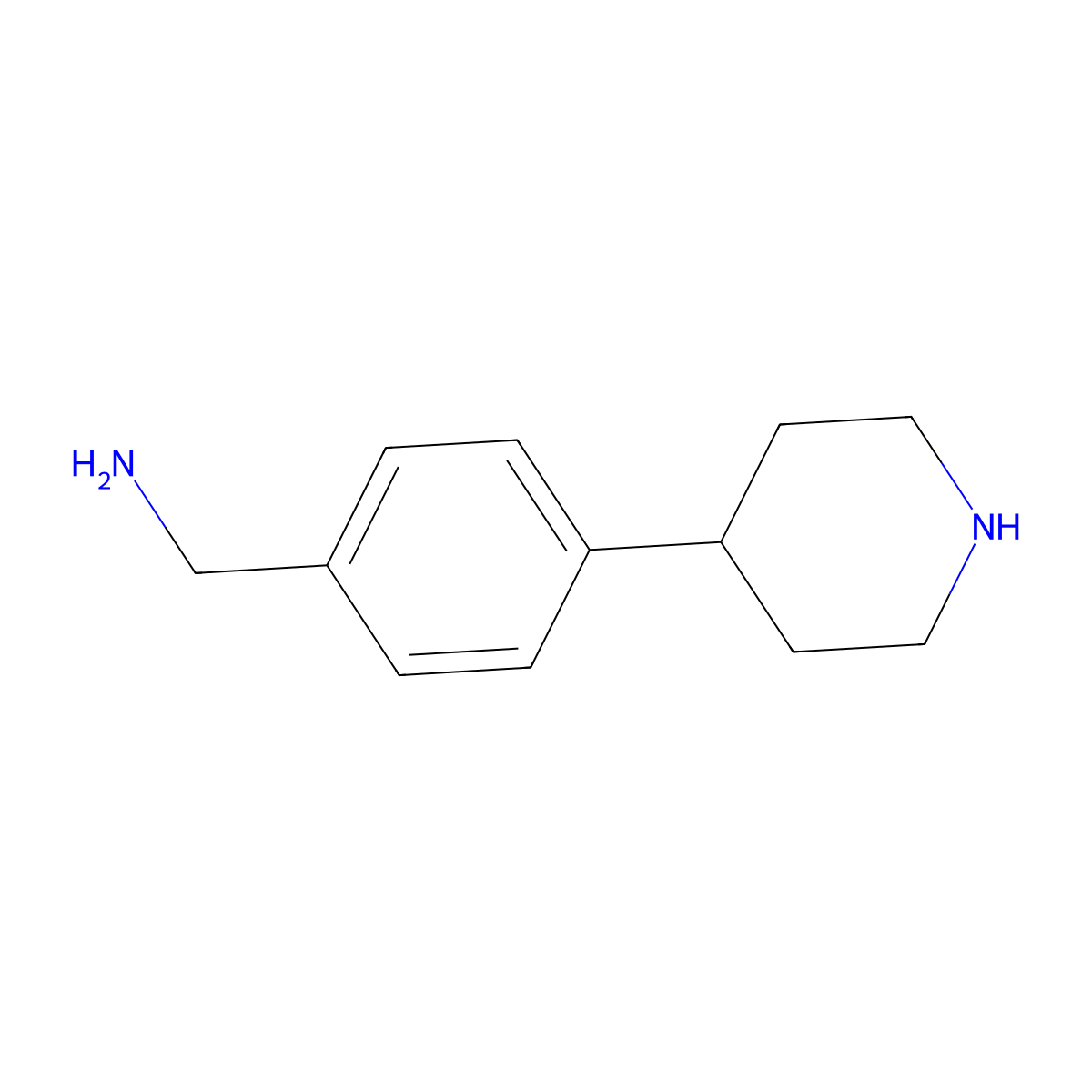 (4-(Piperidin-4-yl)phenyl)methanamine molecular structure, CAS 1516680-23-1
