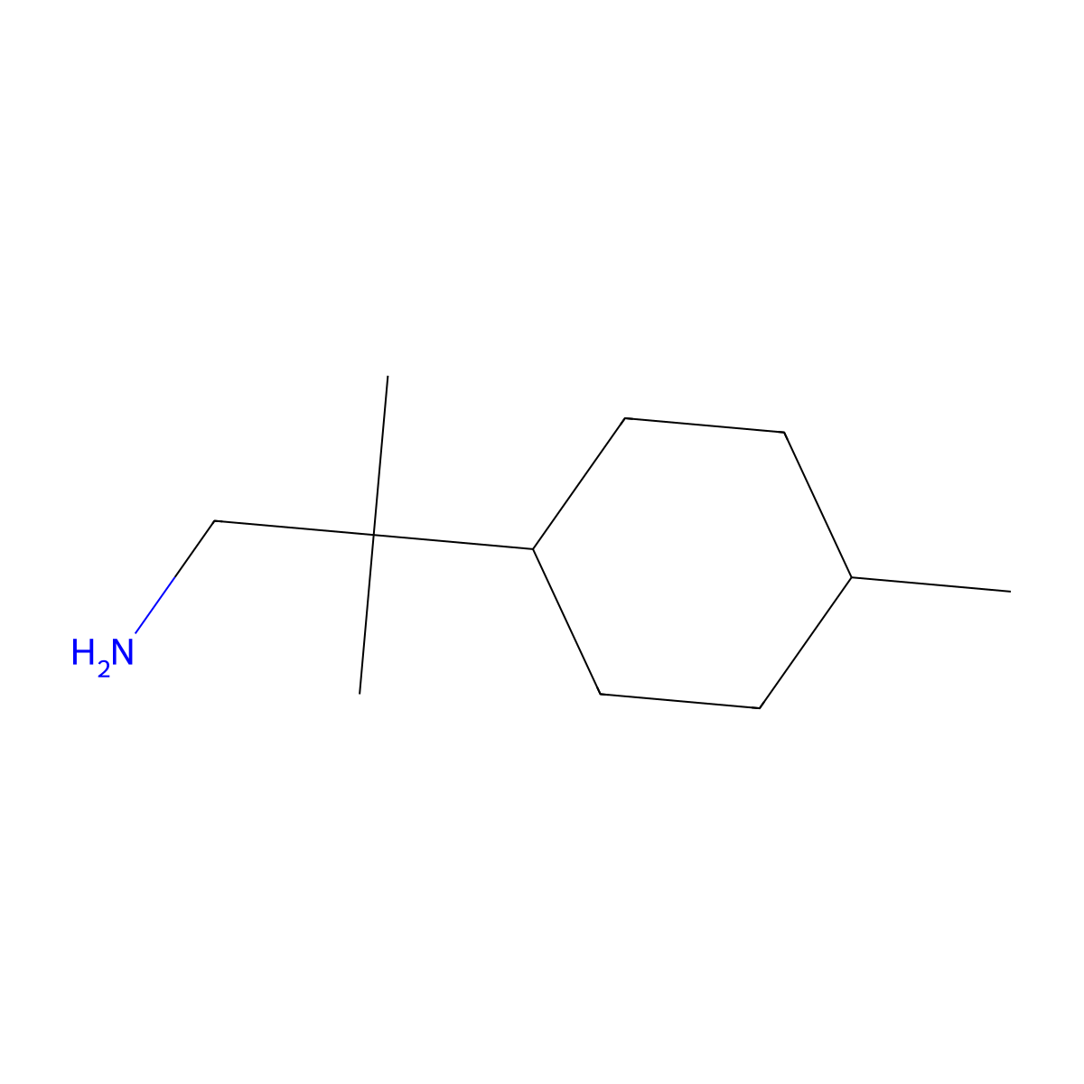 2-Methyl-2-(4-methylcyclohexyl)propan-1-amine molecular structure, CAS 1516682-39-5