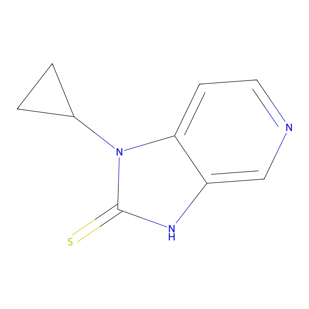 1-Cyclopropyl-1H-imidazo[4,5-c]pyridine-2-thiol molecular structure, CAS 1516683-27-4