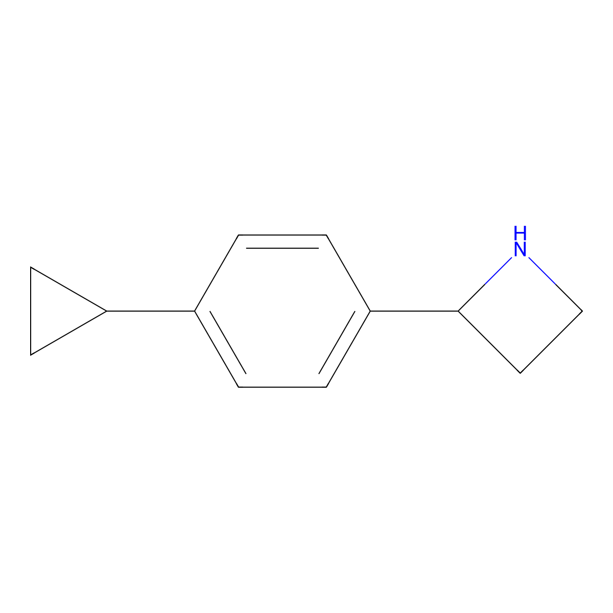 2-(4-Cyclopropylphenyl)azetidine molecular structure, CAS 1516683-49-0