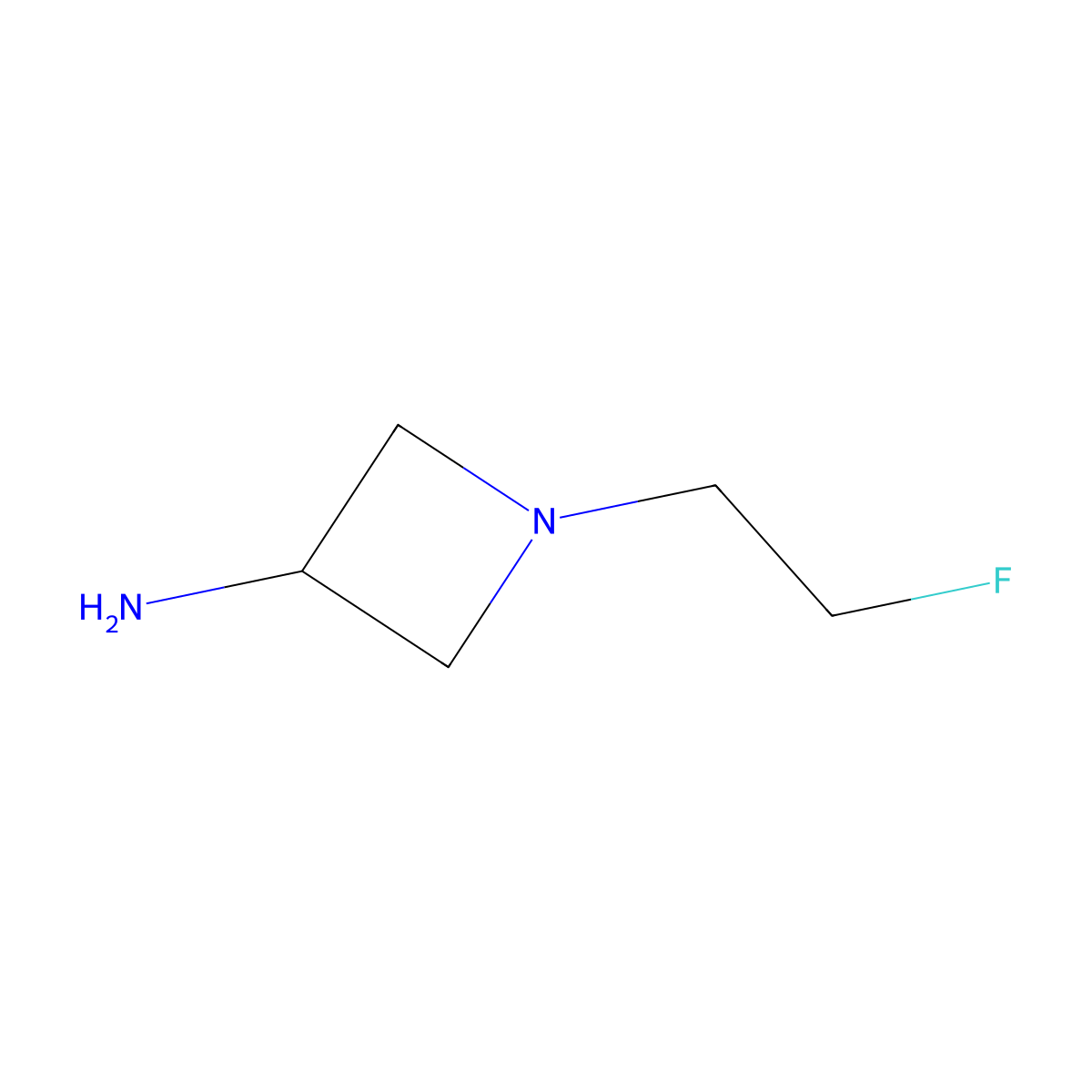 1-(2-Fluoroethyl)azetidin-3-amine molecular structure, CAS 1516698-94-4