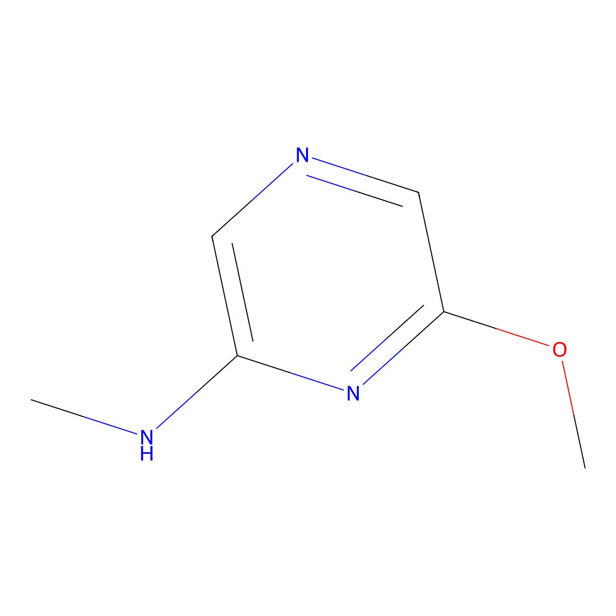 6-methoxy-N-methylpyrazin-2-amine molecular structure, CAS 1516709-09-3
