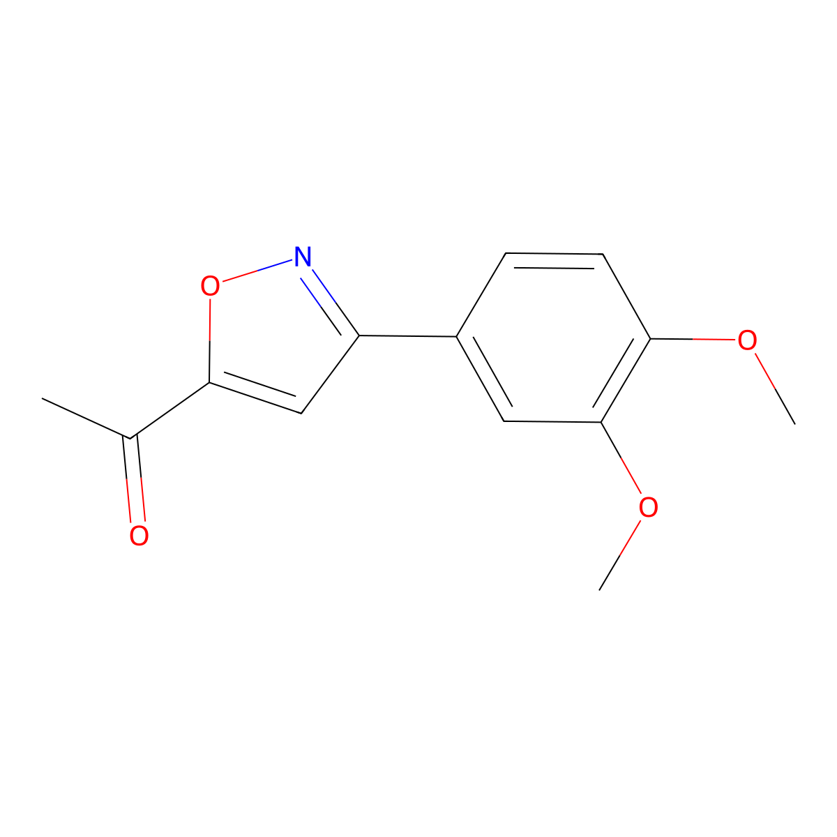 1-[3-(3,4-Dimethoxyphenyl)-1,2-oxazol-5-yl]ethan-1-one molecular structure, CAS 151671-43-1