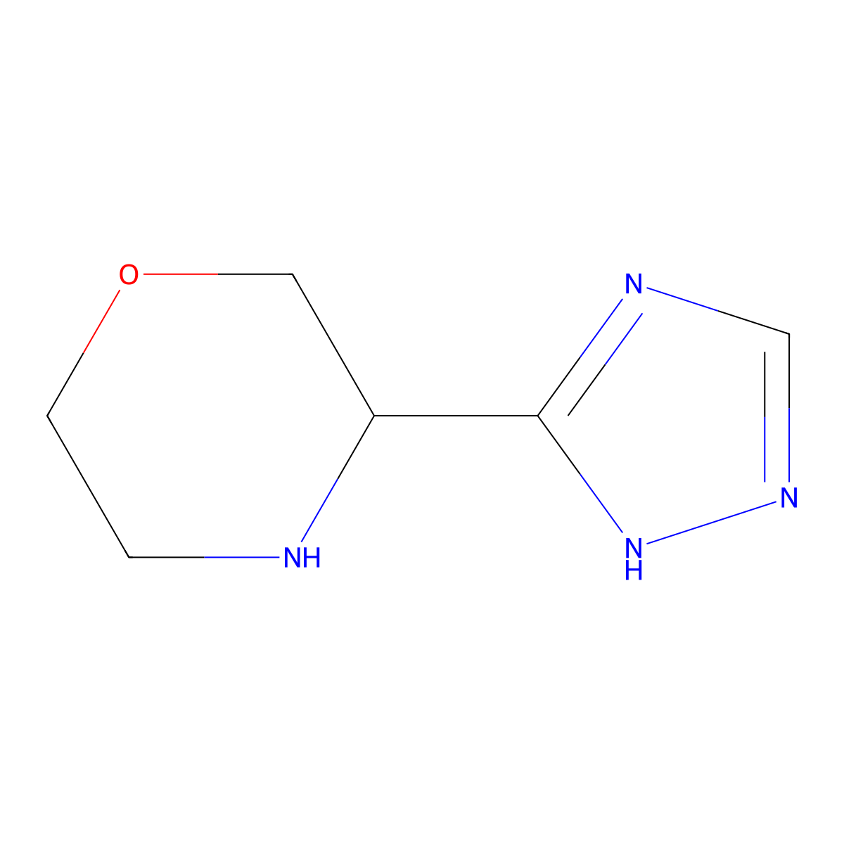 3-(1H-1,2,4-triazol-3-yl)morpholine molecular structure, CAS 1516710-37-4