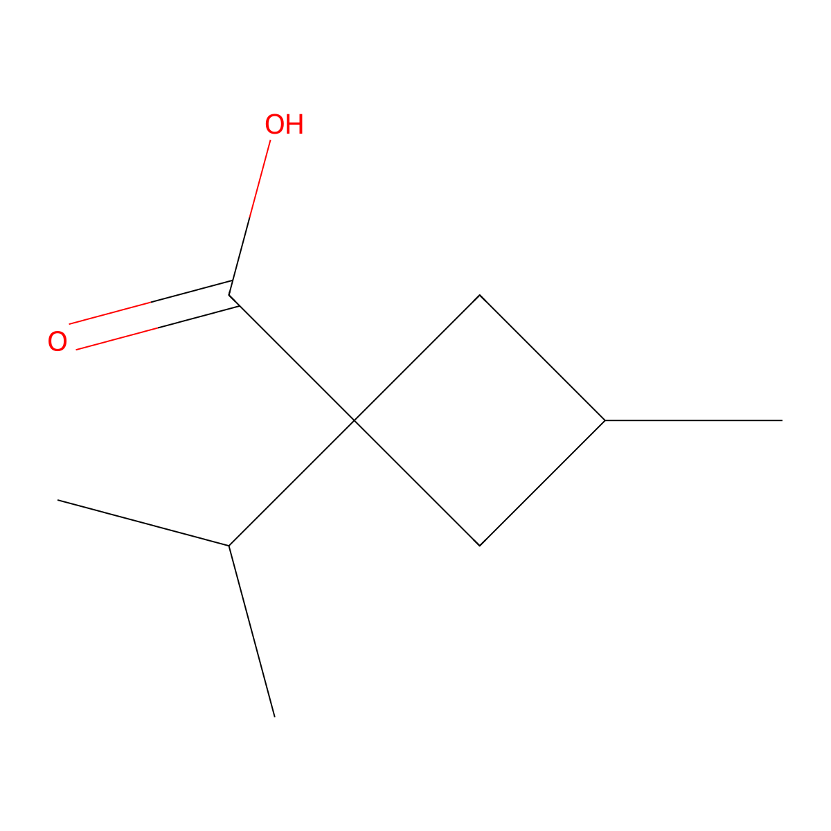 3-Methyl-1-(propan-2-YL)cyclobutane-1-carboxylic acid molecular structure, CAS 1516711-62-8