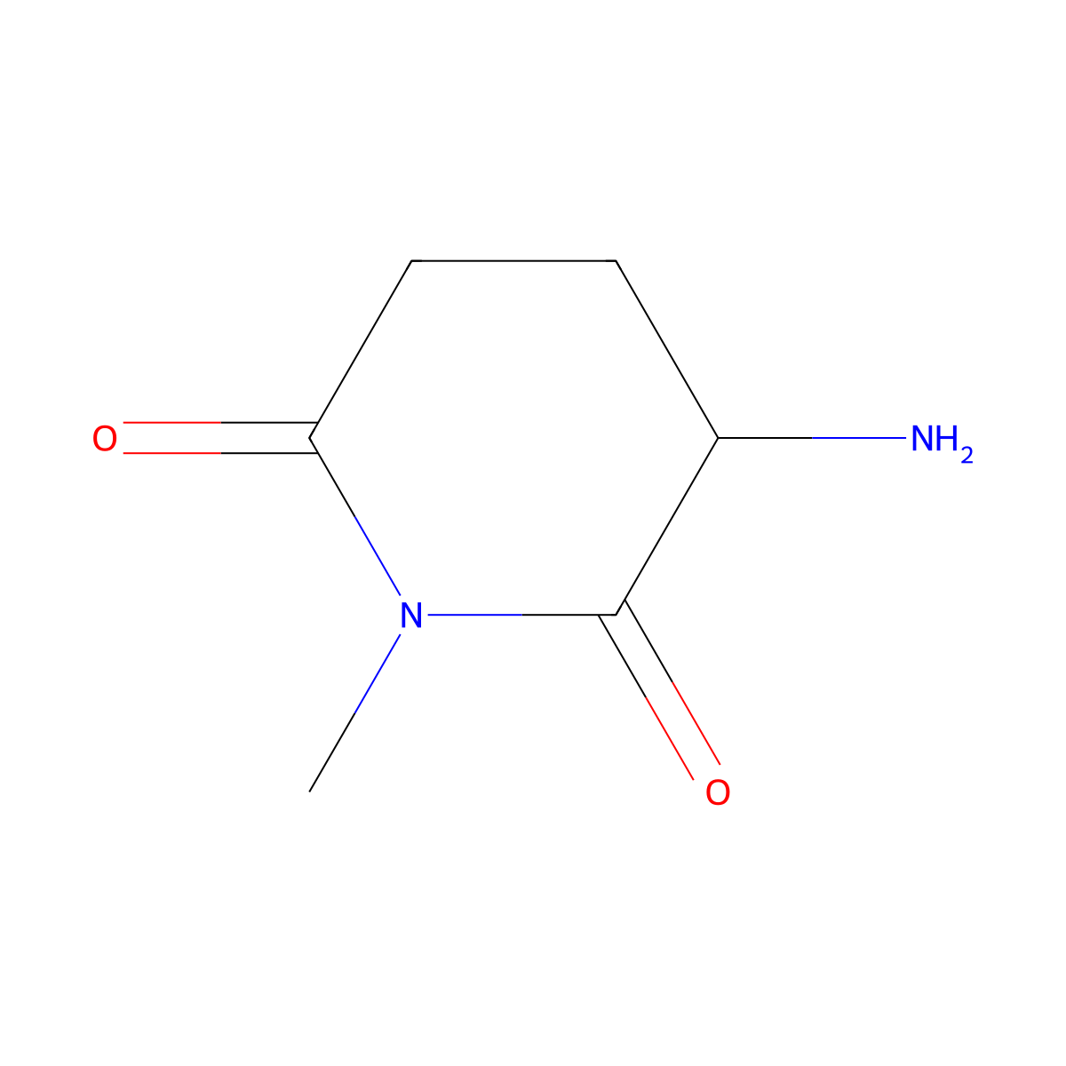 3-Amino-1-methylpiperidine-2,6-dione molecular structure, CAS 1516729-69-3