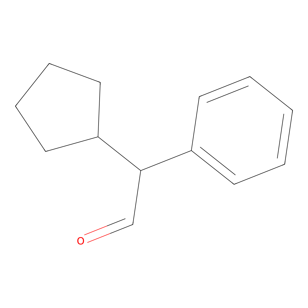 2-Cyclopentyl-2-phenylacetaldehyde molecular structure, CAS 151673-92-6