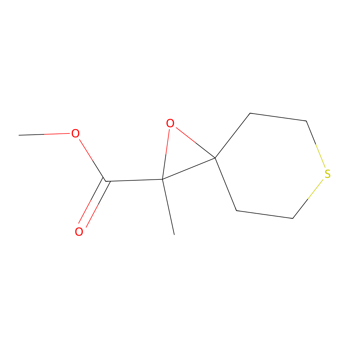 Methyl 2-methyl-1-oxa-6-thiaspiro[2.5]octane-2-carboxylate molecular structure, CAS 1516734-70-5