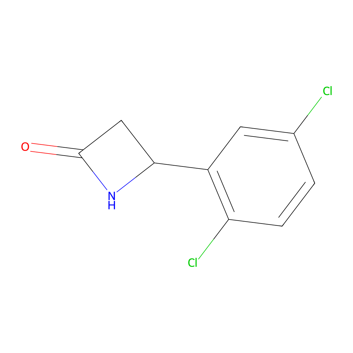 4-(2,5-Dichlorophenyl)azetidin-2-one molecular structure, CAS 1516742-80-5