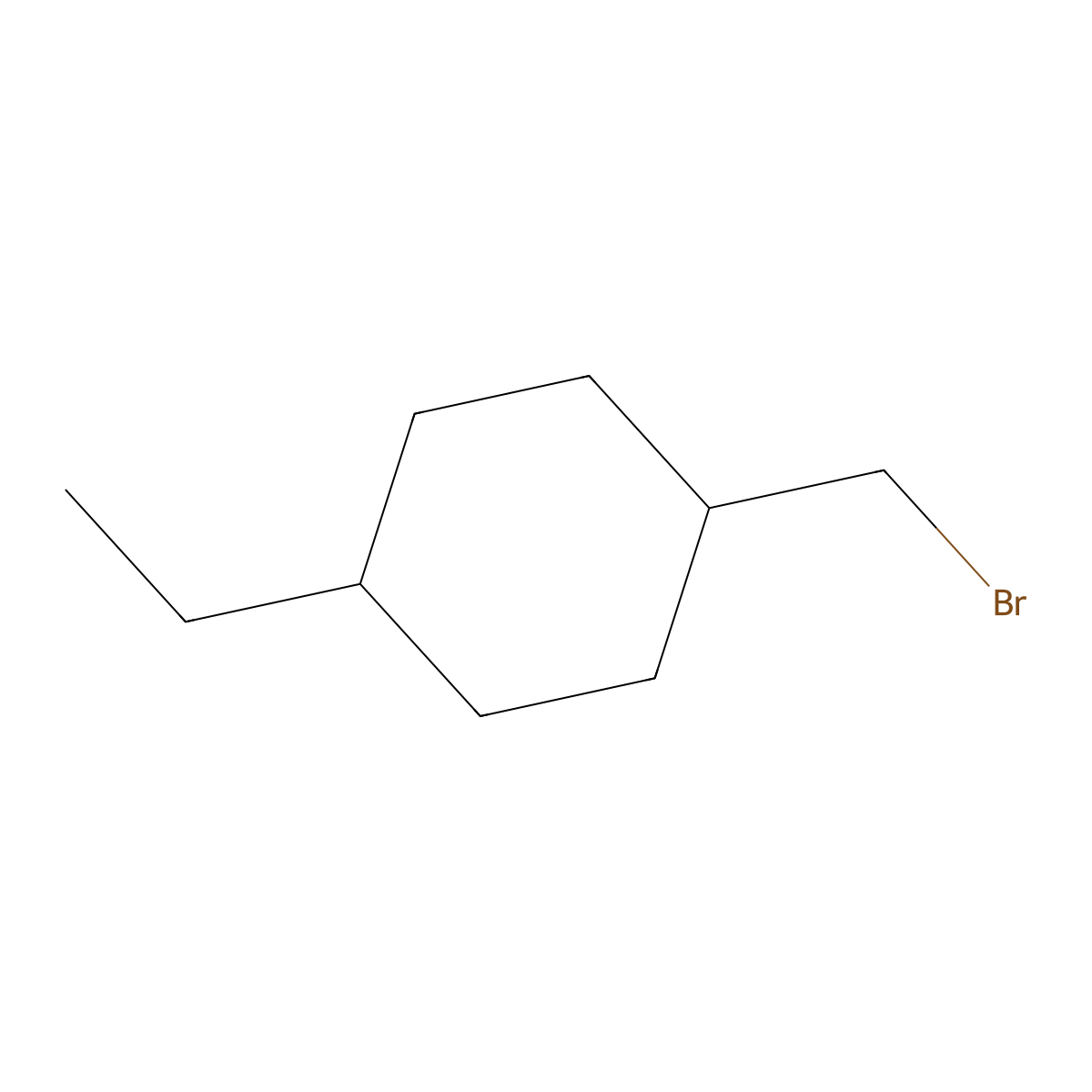 1-(Bromomethyl)-4-ethylcyclohexane molecular structure, CAS 1516772-83-0