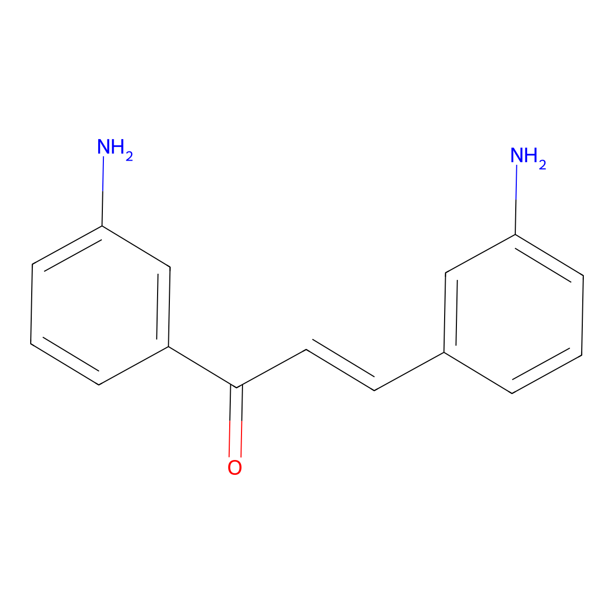 2-Propen-1-one, 1,3-bis(3-aminophenyl)- molecular structure, CAS 151678-34-1