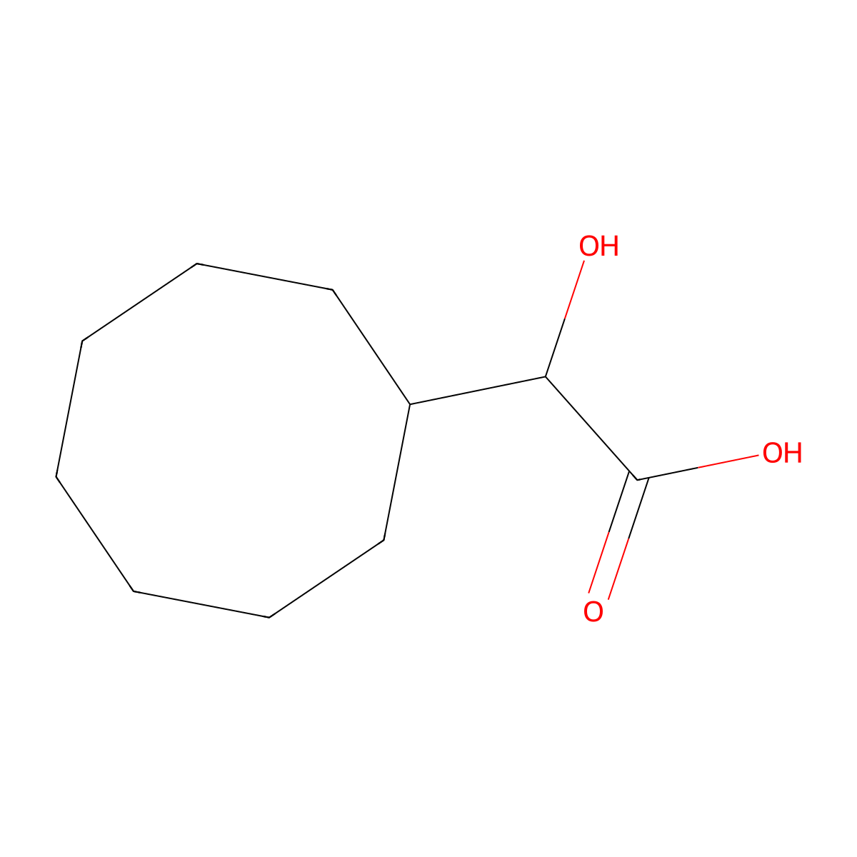 2-Cyclooctyl-2-hydroxyacetic acid molecular structure, CAS 1516784-64-7