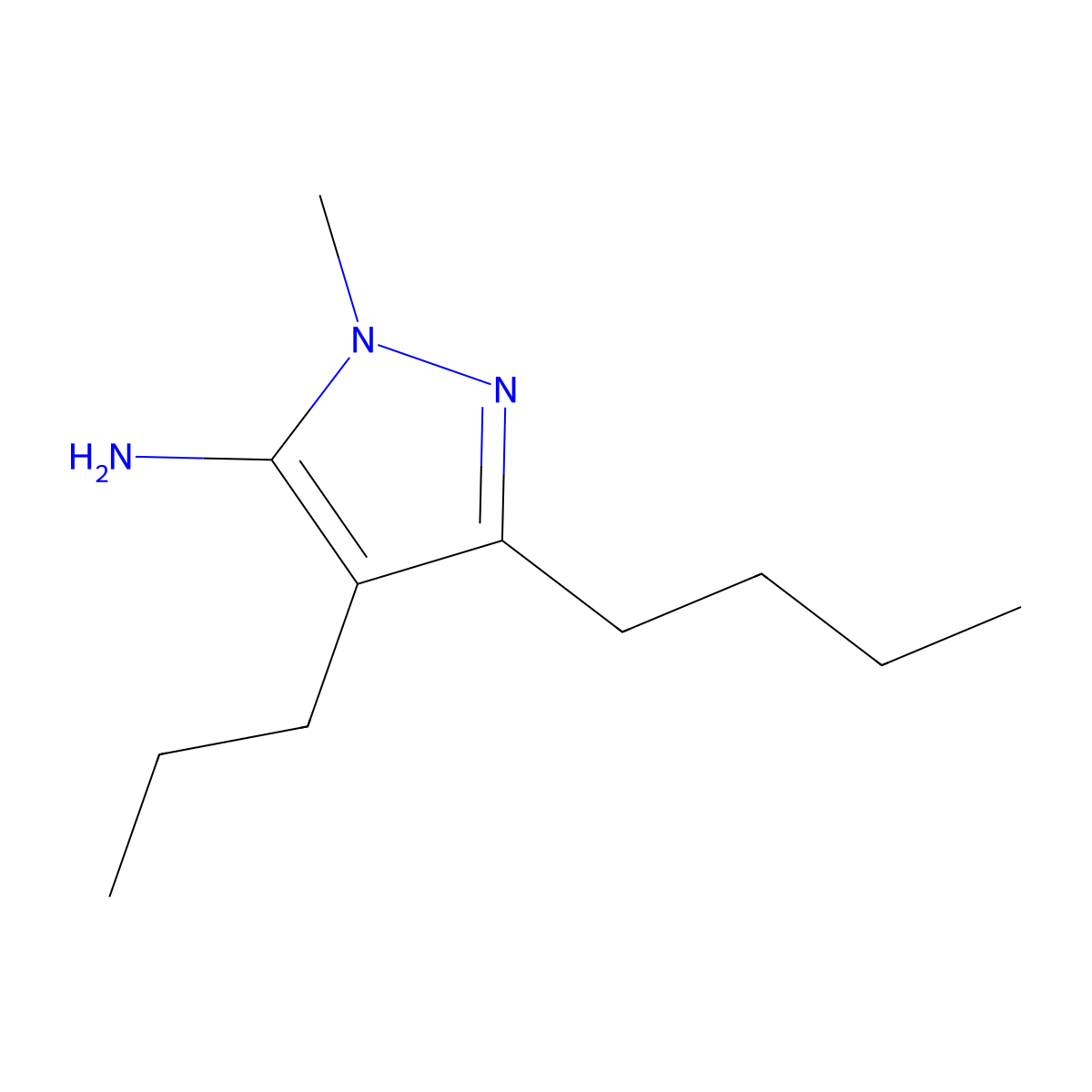 3-Butyl-1-methyl-4-propyl-1h-pyrazol-5-amine molecular structure, CAS 1516789-14-2