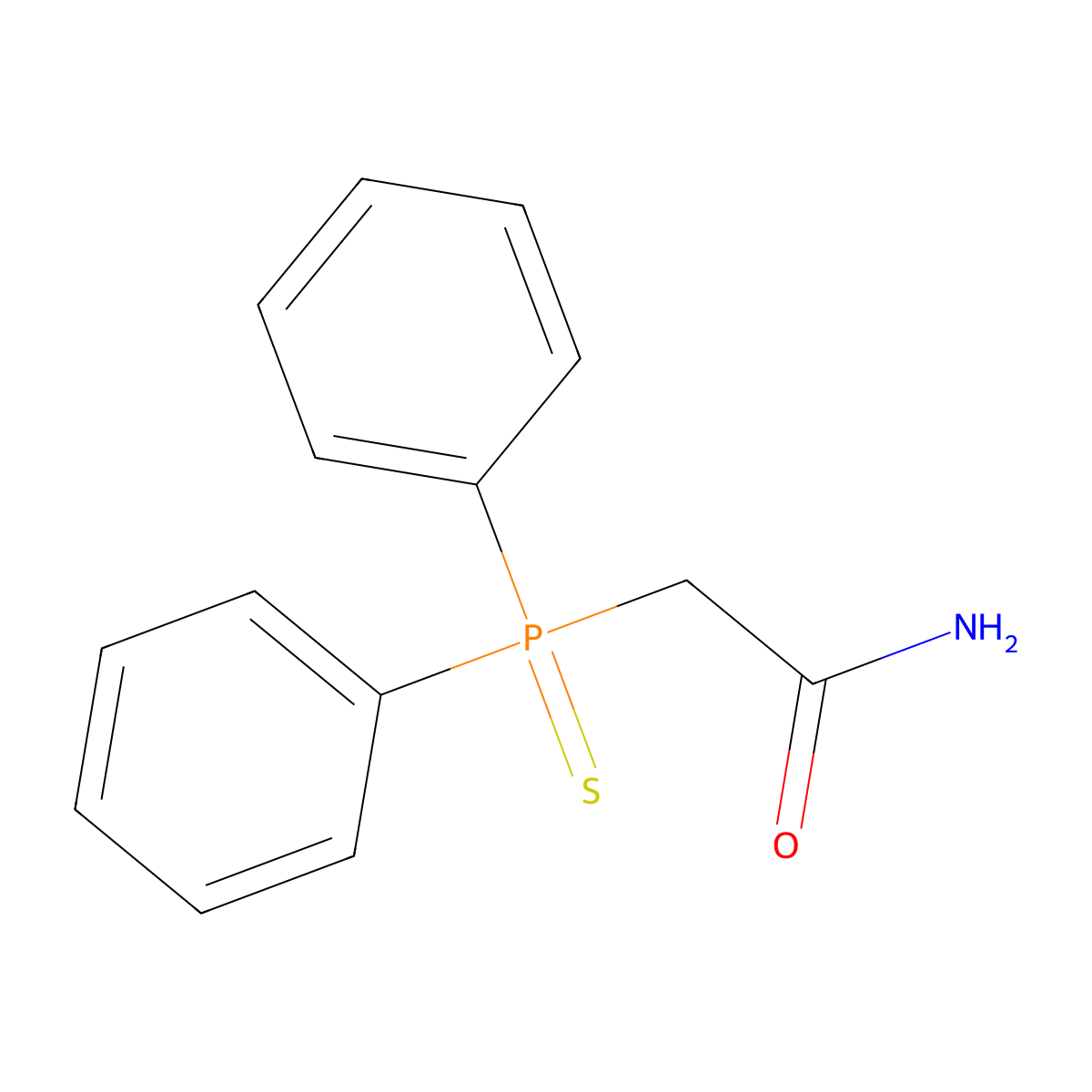 2-Diphenylphosphinothioylacetamide molecular structure, CAS 151680-57-8