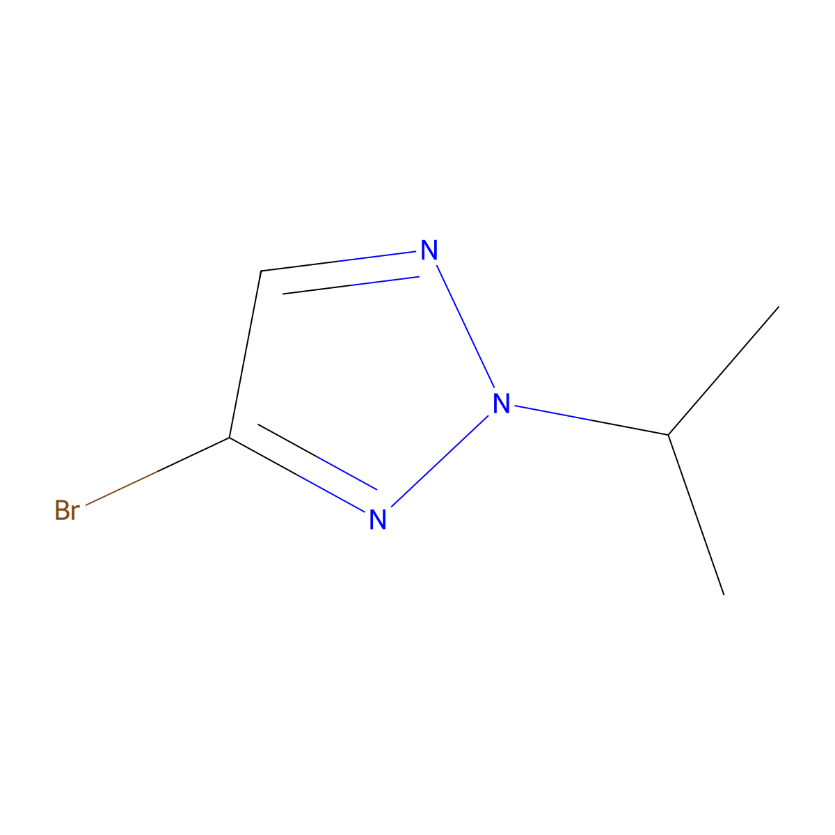 4-bromo-2-(propan-2-yl)-2H-1,2,3-triazole molecular structure, CAS 1516805-15-4