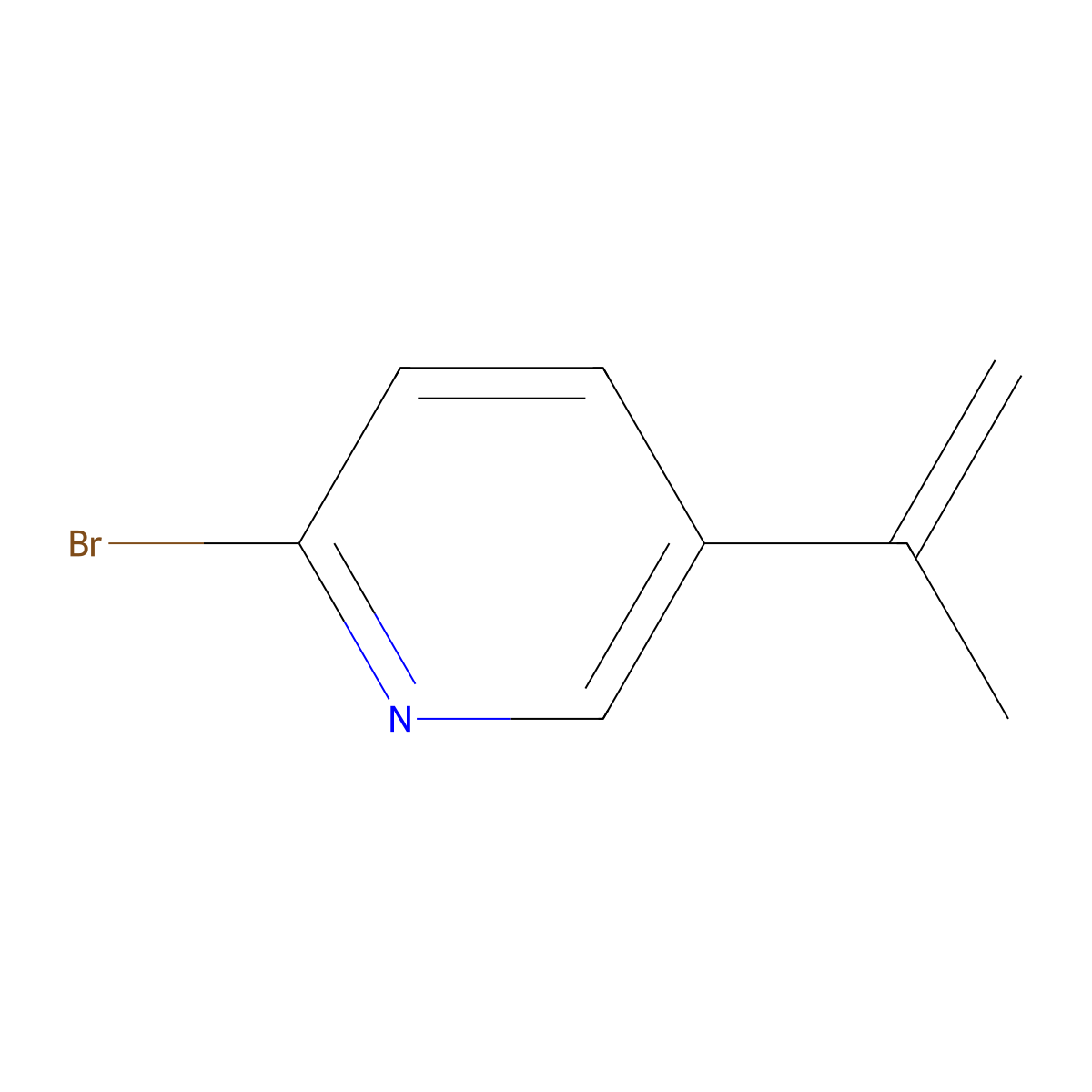 2-Bromo-5-(prop-1-en-2-yl)pyridine molecular structure, CAS 1516805-43-8
