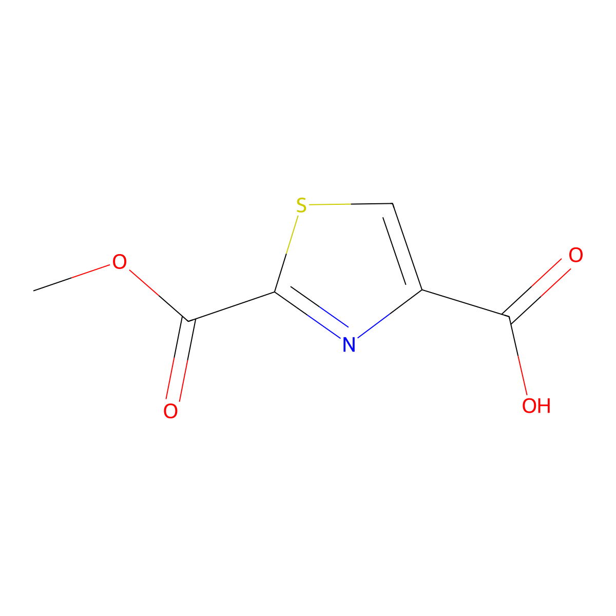 2-(Methoxycarbonyl)thiazole-4-carboxylic acid molecular structure, CAS 1516807-24-1