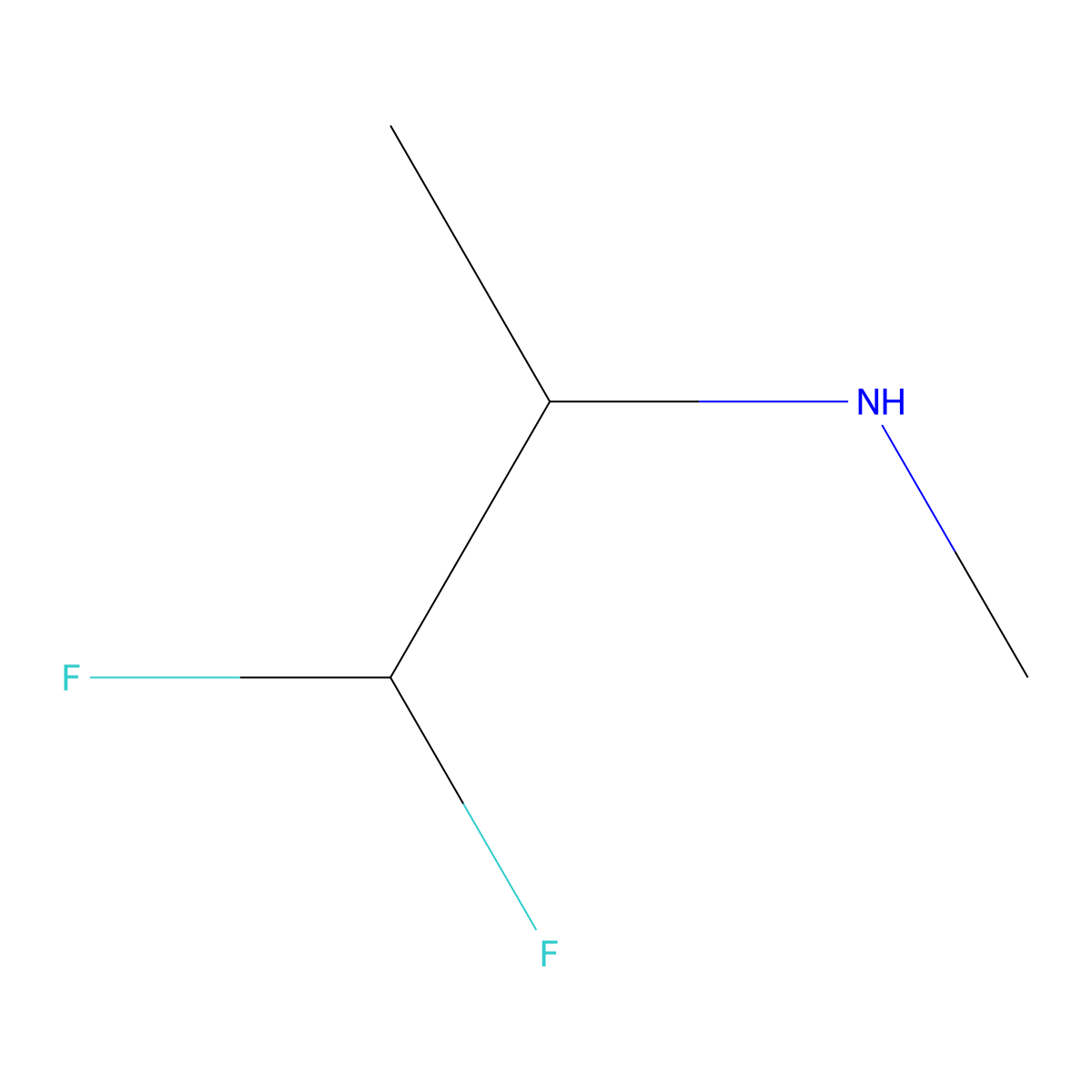 (1,1-Difluoropropan-2-yl)(methyl)amine molecular structure, CAS 1516816-42-4