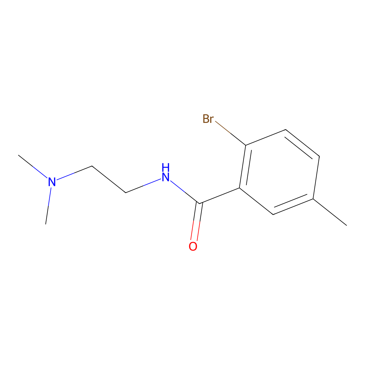 2-Bromo-N-(2-(dimethylamino)ethyl)-5-methylbenzamide molecular structure, CAS 1516818-75-9