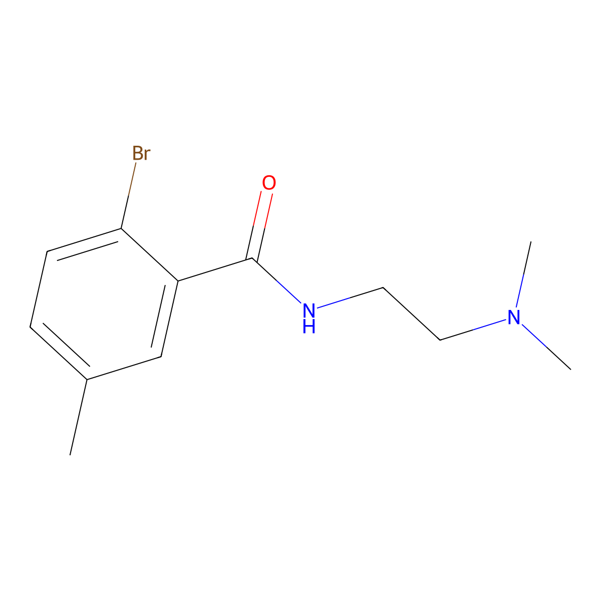 2-Bromo-N-(2-(dimethylamino)ethyl)-5-methylbenzamide molecular structure, CAS 1516818-75-9