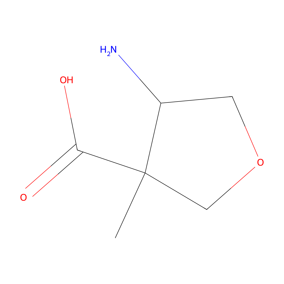 4-Amino-3-methyloxolane-3-carboxylic acid molecular structure, CAS 1516837-99-2