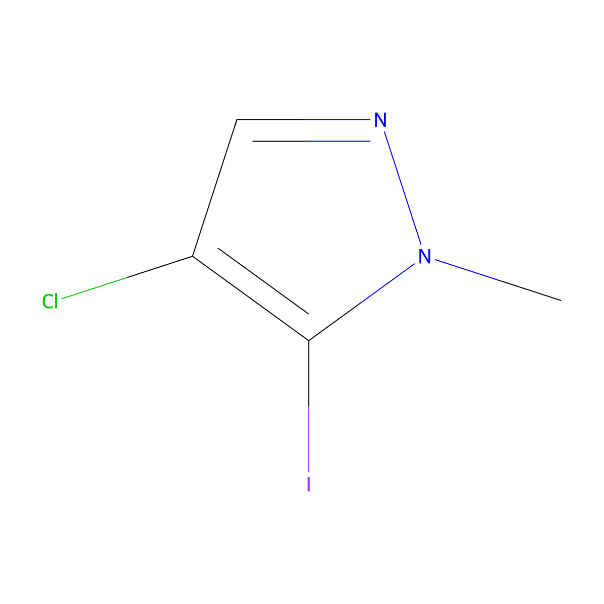 4-Chloro-5-iodo-1-methyl-1H-pyrazole molecular structure, CAS 1516855-00-7