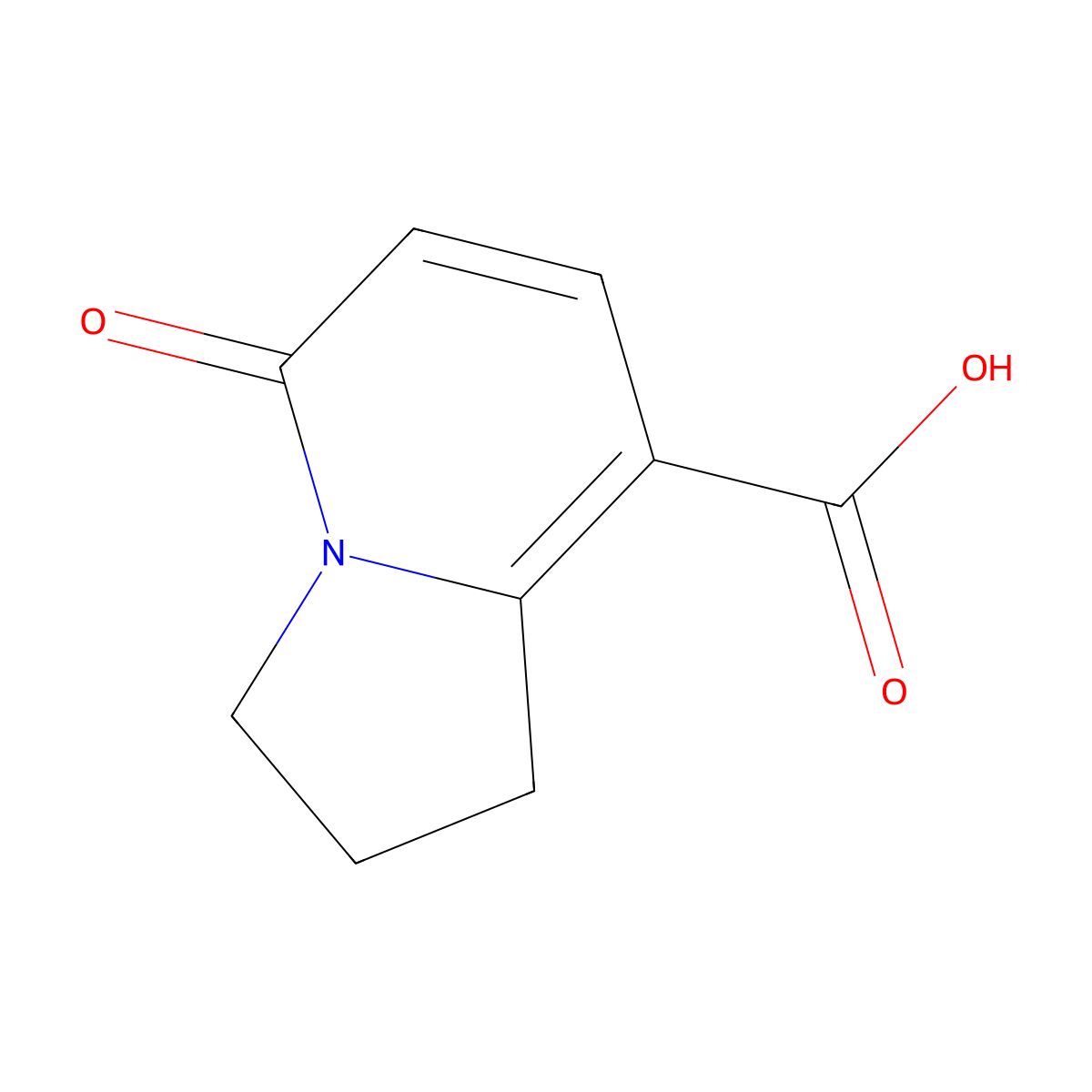 5-Oxo-1,2,3,5-tetrahydroindolizine-8-carboxylic acid molecular structure, CAS 1516856-19-1