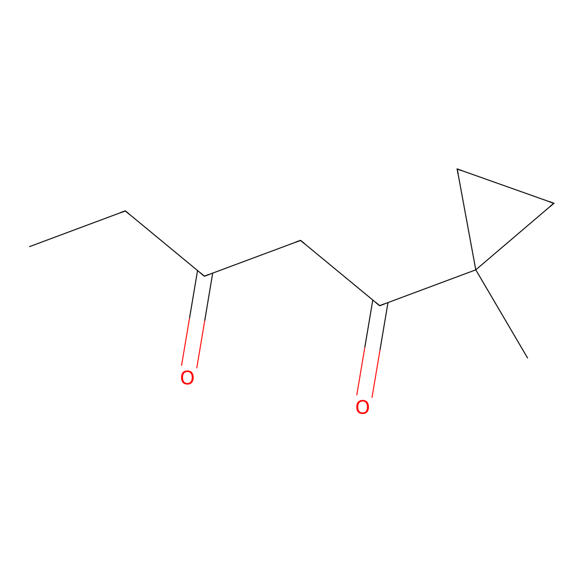 1-(1-Methylcyclopropyl)pentane-1,3-dione molecular structure, CAS 1516859-00-9