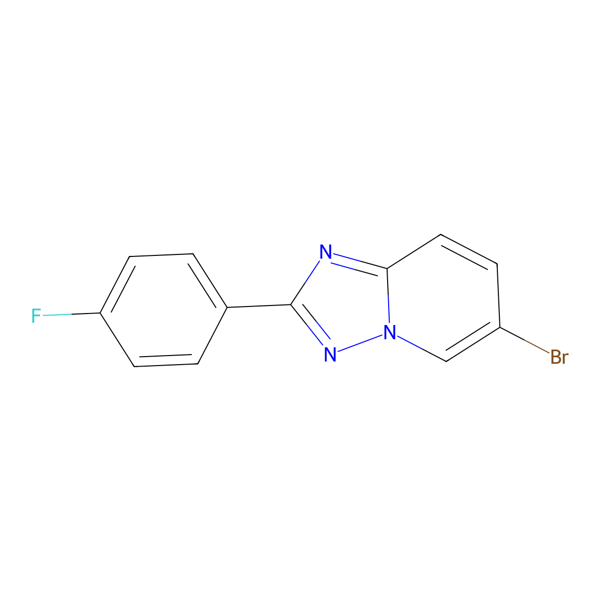6-Bromo-2-(4-fluorophenyl)-[1,2,4]triazolo[1,5-A]pyridine molecular structure, CAS 1516874-64-8