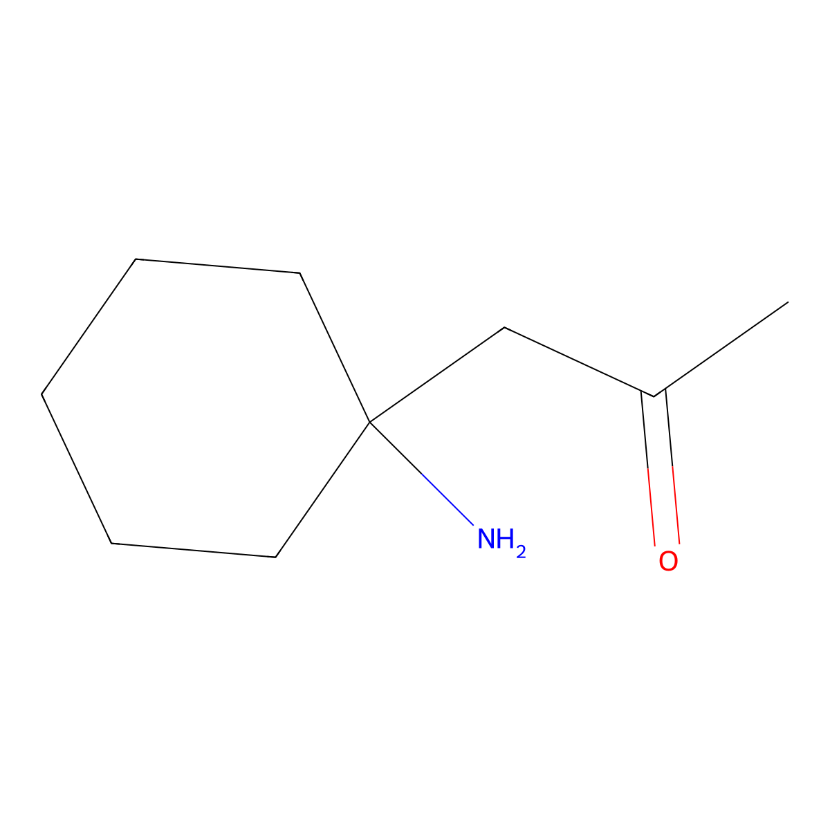 1-(1-Aminocyclohexyl)propan-2-one molecular structure, CAS 1516875-69-6