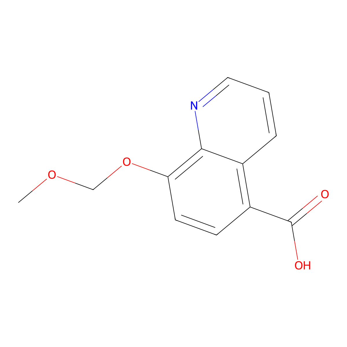 8-(Methoxymethoxy)quinoline-5-carboxylic acid molecular structure, CAS 1516899-46-9