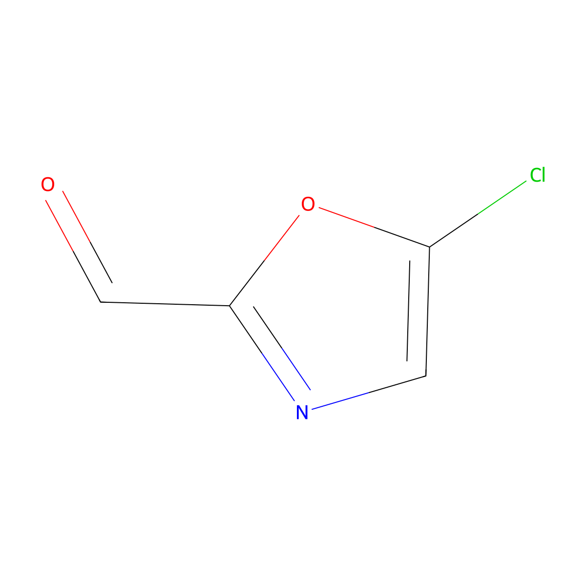 5-Chloro-1,3-oxazole-2-carbaldehyde molecular structure, CAS 1516911-50-4