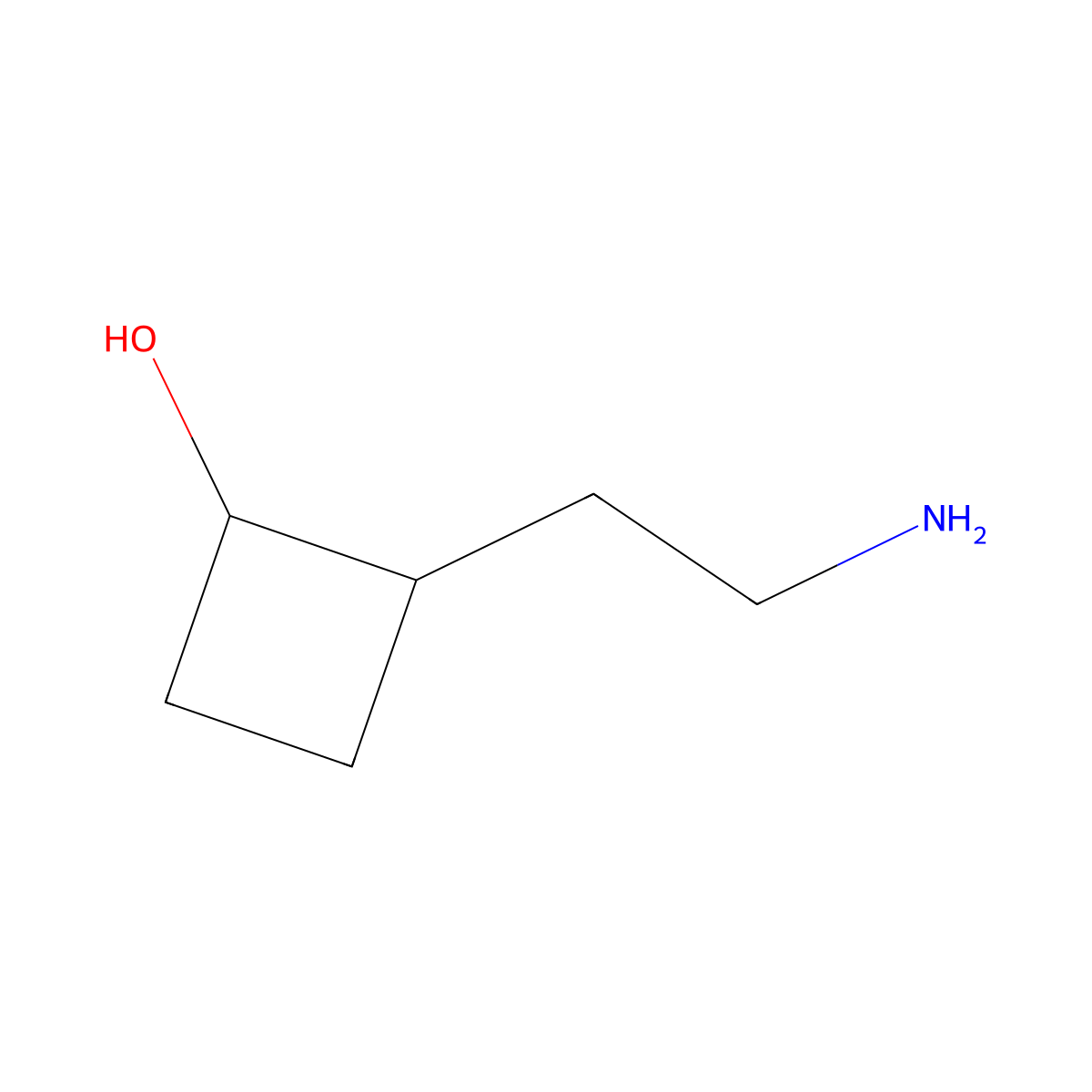 2-(2-Aminoethyl)cyclobutan-1-ol molecular structure, CAS 1516922-84-1