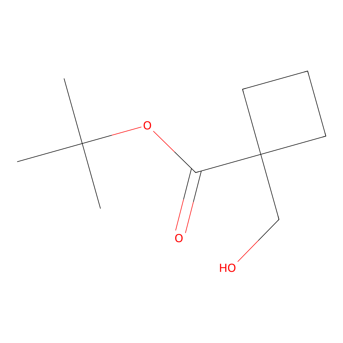 Tert-butyl 1-(hydroxymethyl)cyclobutane-1-carboxylate molecular structure, CAS 1516951-99-7
