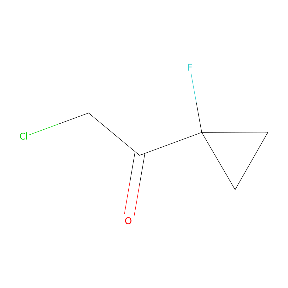 2-Chloro-1-(1-fluorocyclopropyl)ethan-1-one molecular structure, CAS 151697-21-1