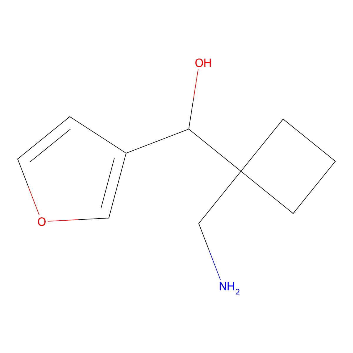 [1-(Aminomethyl)cyclobutyl](furan-3-yl)methanol molecular structure, CAS 1516979-95-5