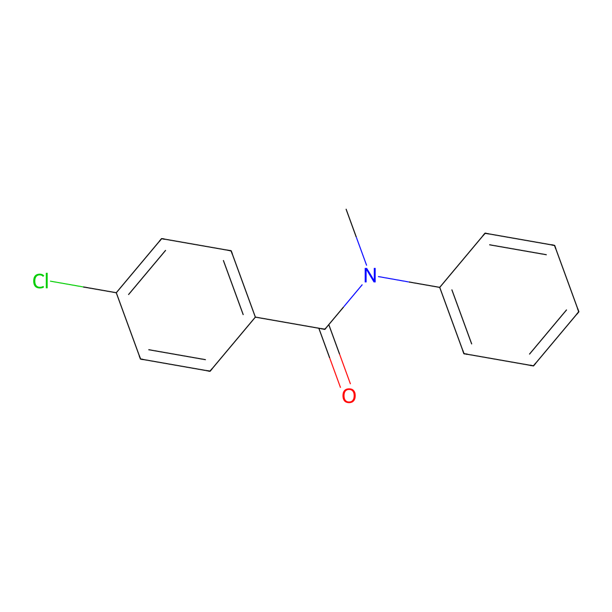 4-chloro-N-methyl-N-phenylbenzamide molecular structure, CAS 1517-46-0
