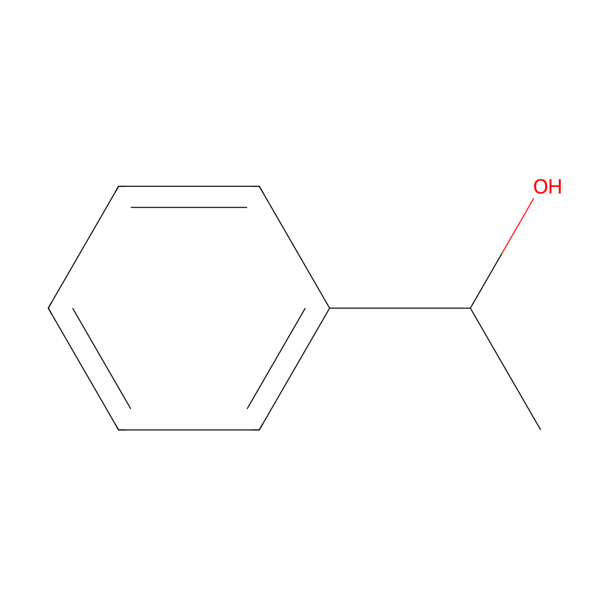 1-Phenylethanol, (R)- molecular structure, CAS 1517-69-7
