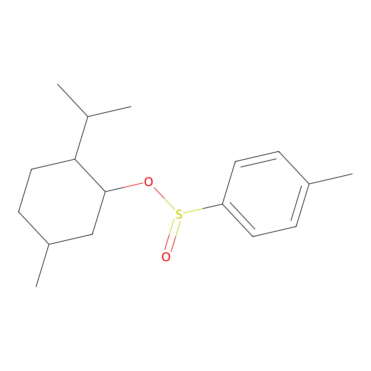2-Isopropyl-5-methylcyclohexyl 4-methylbenzenesulfinate molecular structure, CAS 1517-82-4