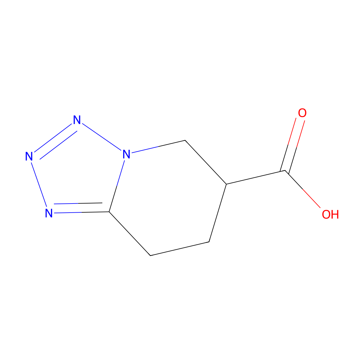 5H,6H,7H,8H-[1,2,3,4]tetrazolo[1,5-a]pyridine-6-carboxylic acid molecular structure, CAS 1517011-06-1