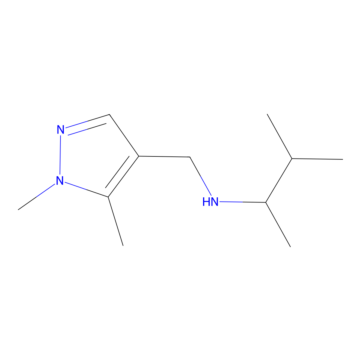 [(1,5-Dimethyl-1H-pyrazol-4-yl)methyl](3-methylbutan-2-yl)amine molecular structure, CAS 1517011-25-4