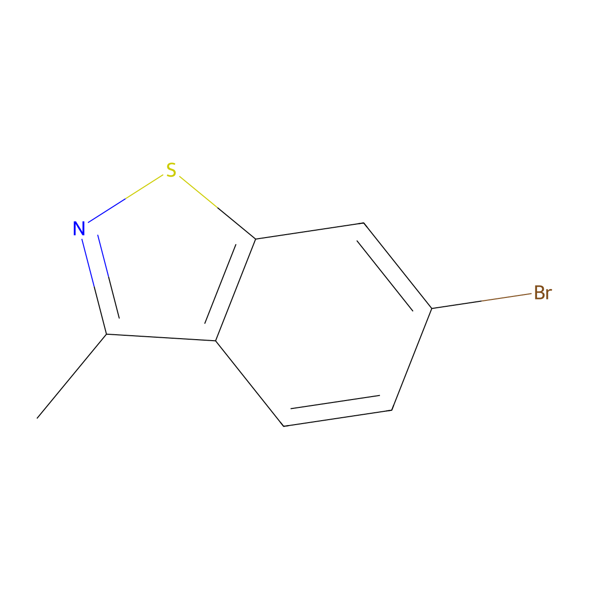 6-Bromo-3-methyl-1,2-benzothiazole molecular structure, CAS 1517038-47-9